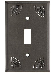 Pierced Tin Single Toggle Switch Plate